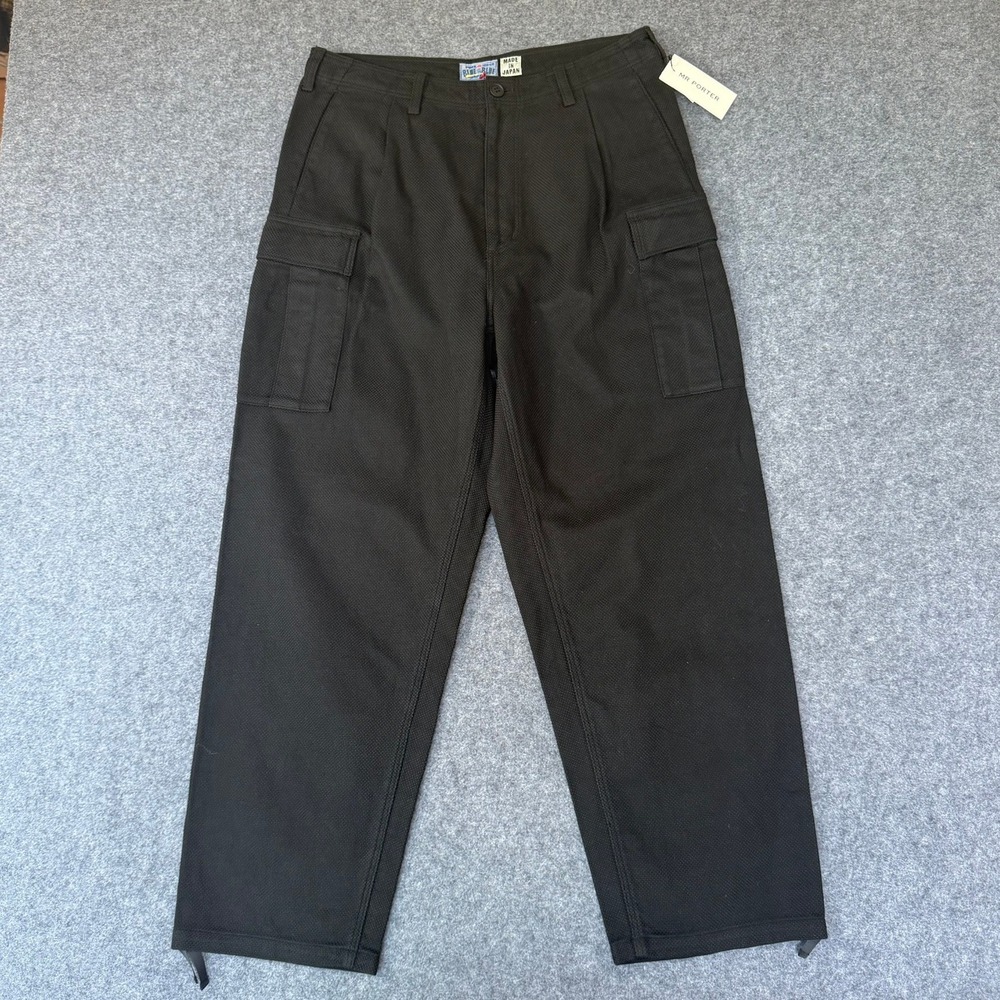 Blue Blue Japan Sashiko Tezome Cargo Pants Black  Size M Japan NEW Sz Medium